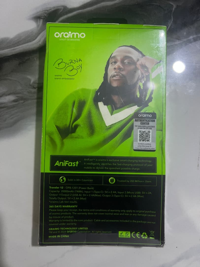 20000MAH Power bank oraimo view 2