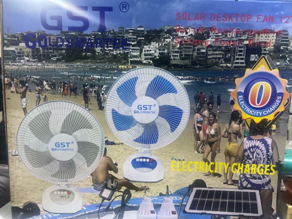 GST goldsmartee solar desktop fan